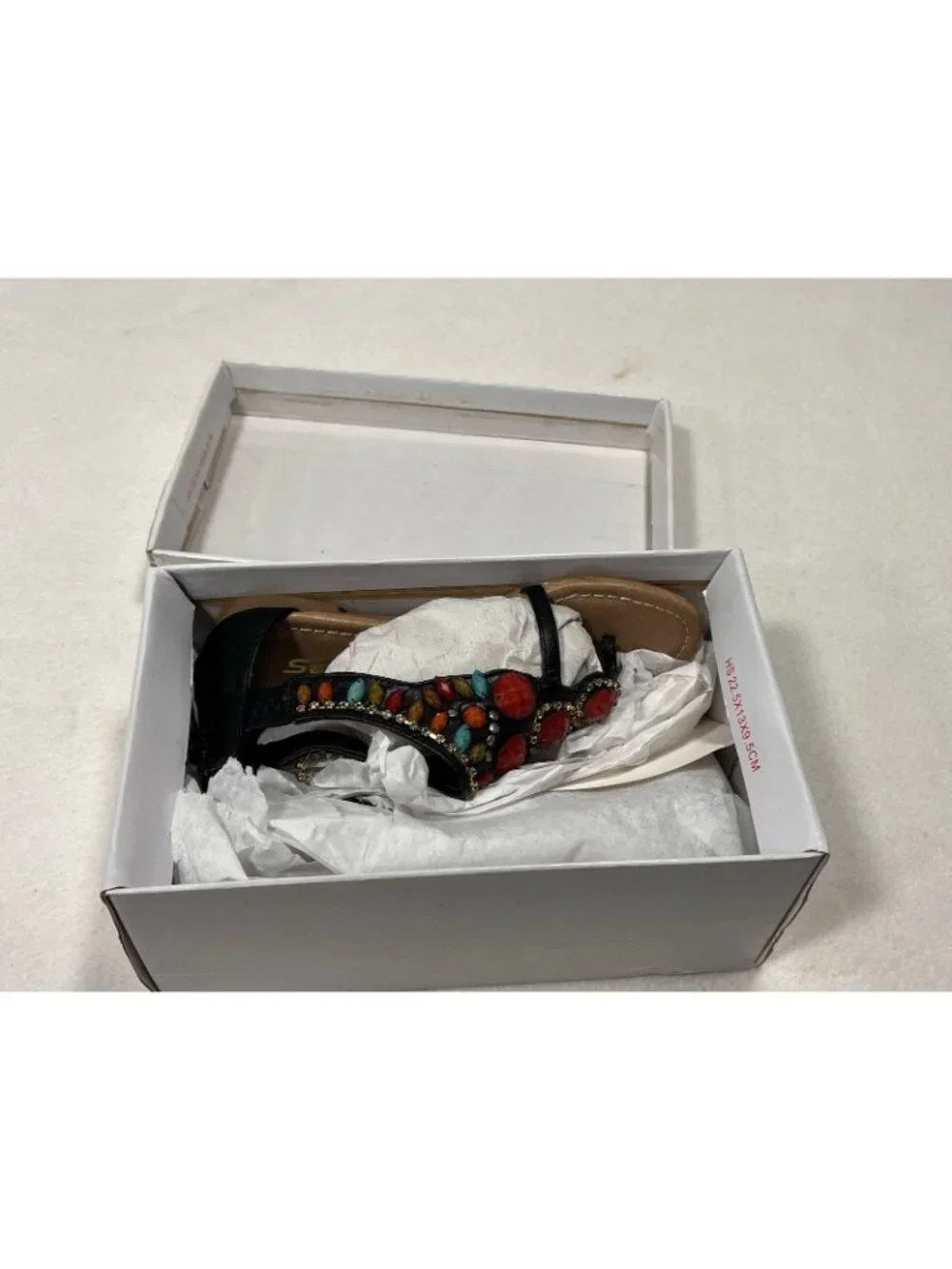 Soda ANDRIX Girls Sandals Size 12 Black Multi Embellished NIB